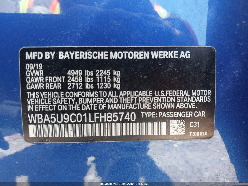 WBA5U9C01LFH85740 2020 BMW M340I photo no. 9