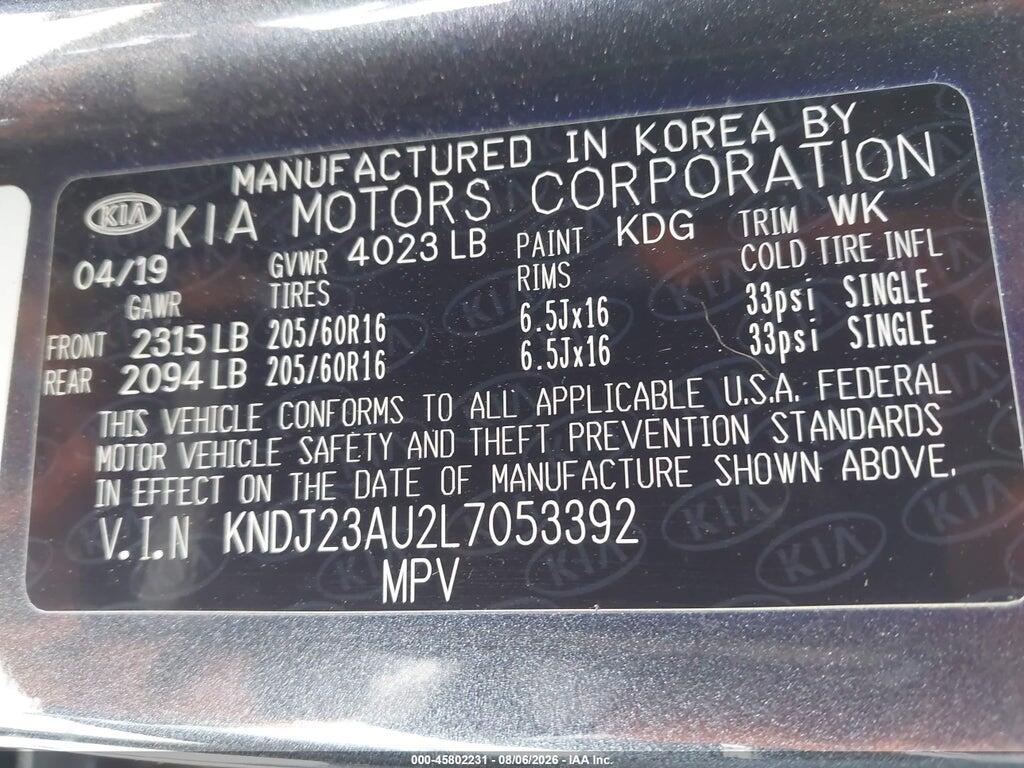 KNDJ23AU2L7053392 2020 KIA SOUL photo no. 9