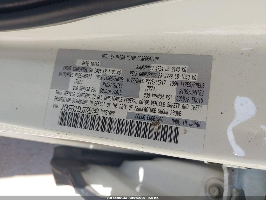 JM3KFBCM0L0725742 2020 MAZDA CX-5 photo no. 9