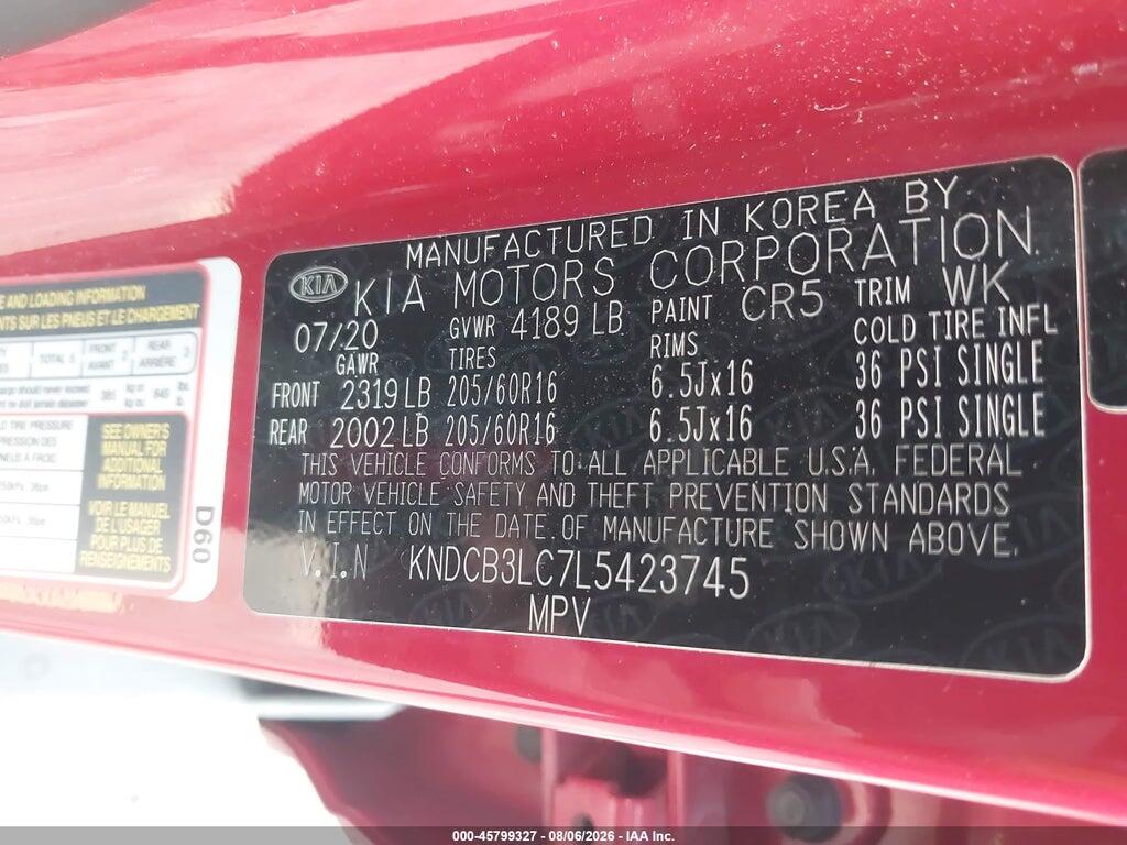 KNDCB3LC7L5423745 2020 KIA NIRO photo no. 9