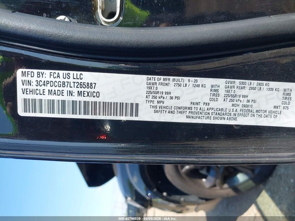 3C4PDCGB7LT265887 2020 DODGE JOURNEY photo no. 9
