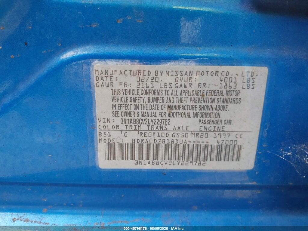 3N1AB8CV2LY229782 2020 NISSAN SENTRA photo no. 9