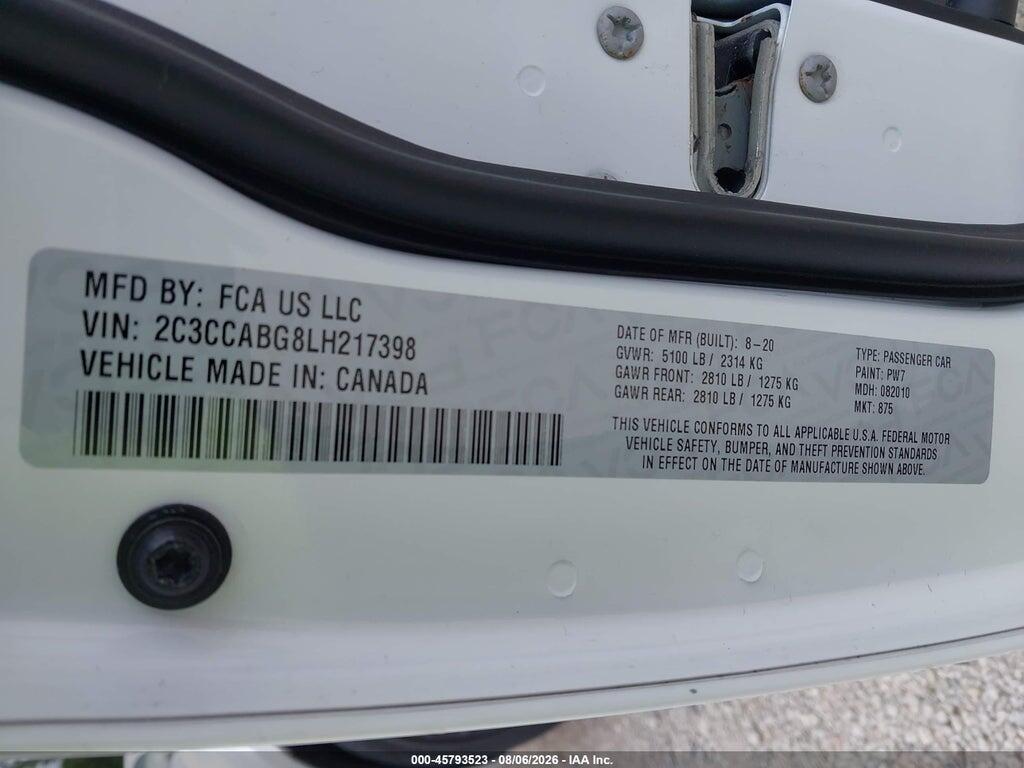 2C3CCABG8LH217398 2020 CHRYSLER 300 photo no. 9
