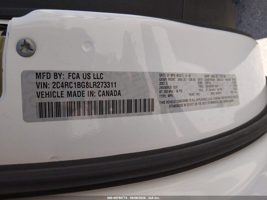 2C4RC1BG8LR273311 2020 CHRYSLER PACIFICA photo no. 9