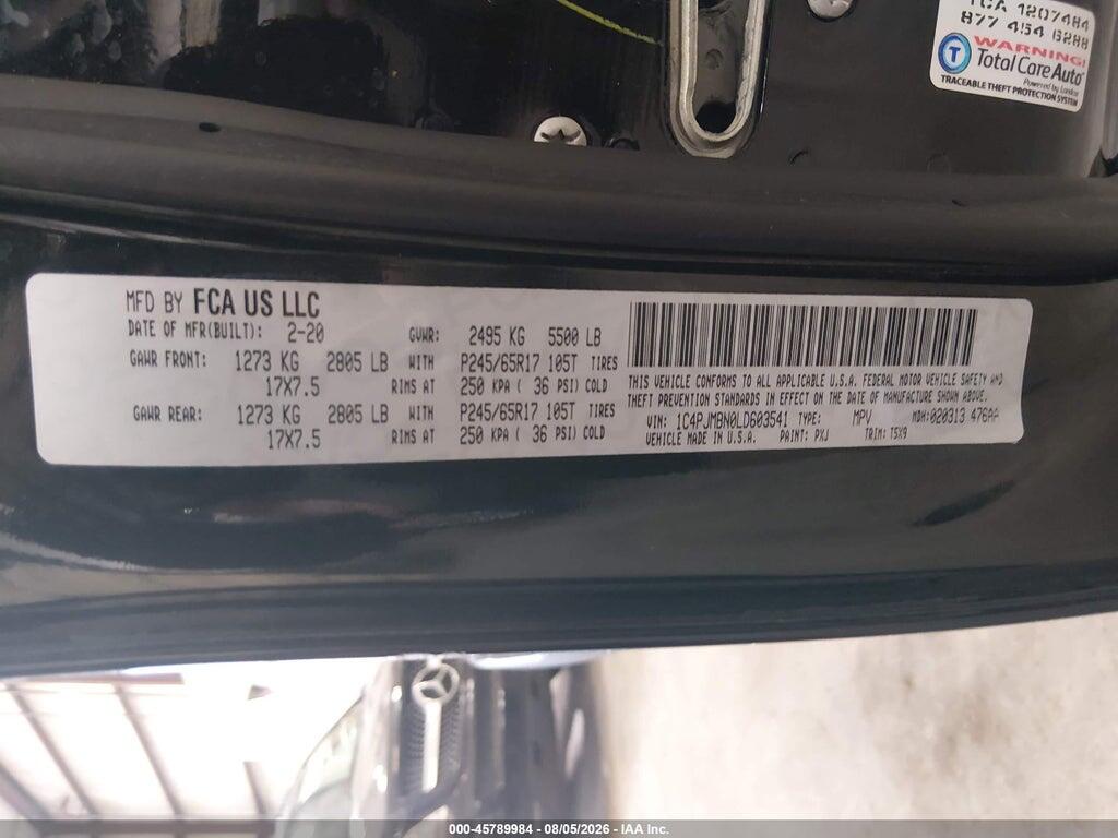 1C4PJMBN0LD603541 2020 JEEP CHEROKEE photo no. 9