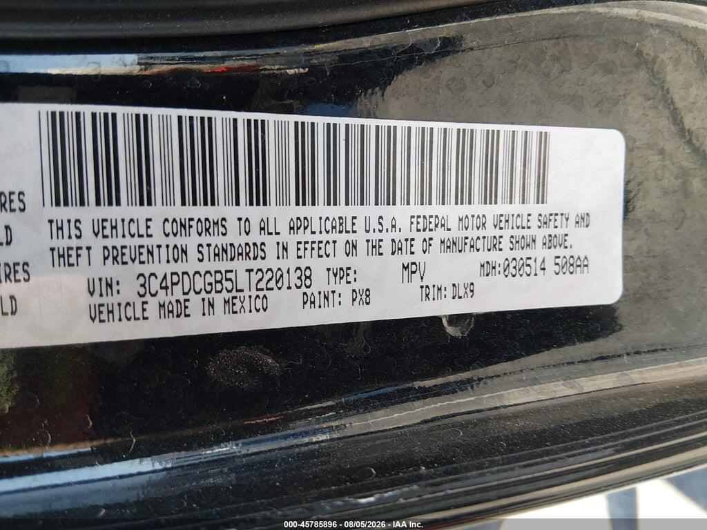 3C4PDCGB5LT220138 2020 DODGE JOURNEY photo no. 9