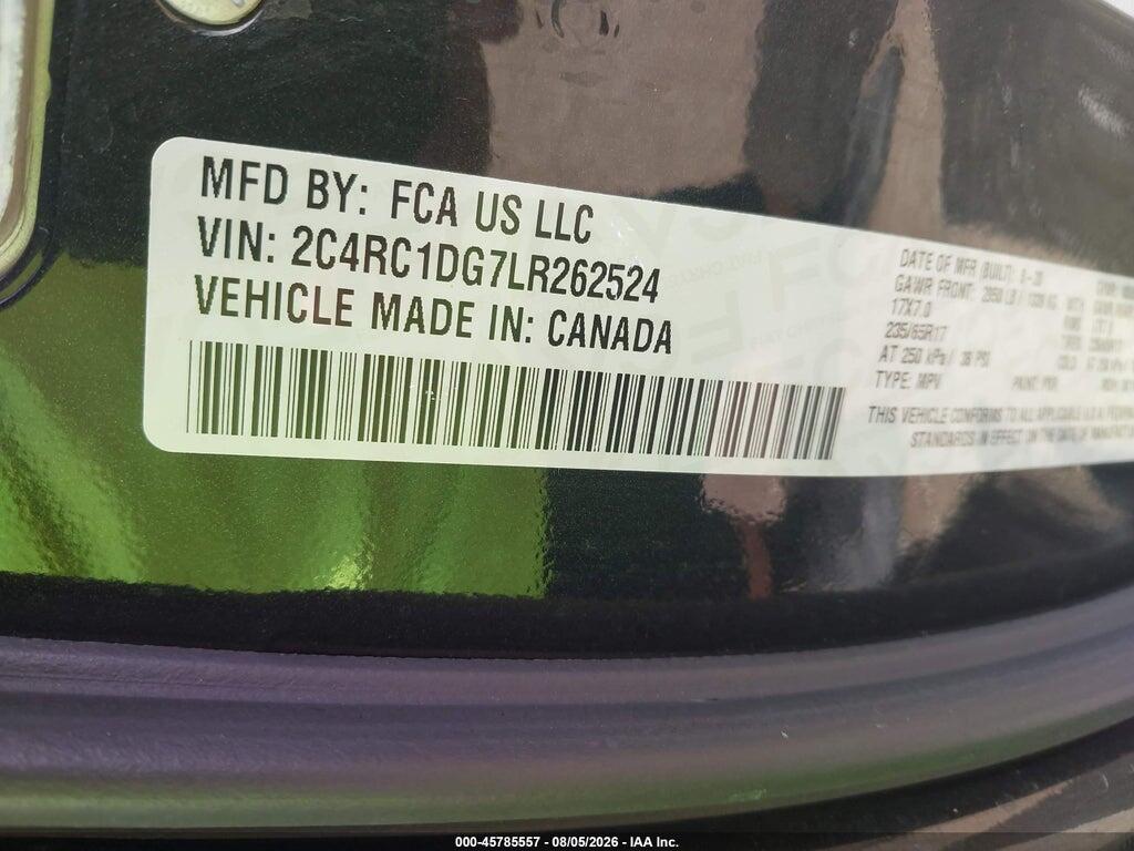 2C4RC1DG7LR262524 2020 CHRYSLER VOYAGER photo no. 9