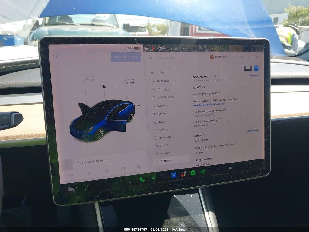 5YJ3E1EA1LF706678 2020 TESLA MODEL 3 photo no. 7