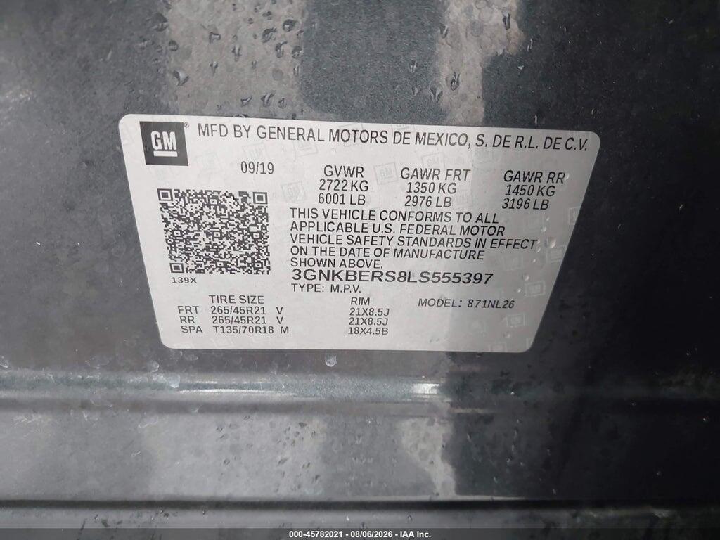 3GNKBERS8LS555397 2020 CHEVROLET BLAZER photo no. 9