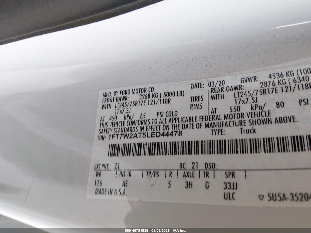 1FT7W2AT5LED44478 2020 FORD F-250 photo no. 9