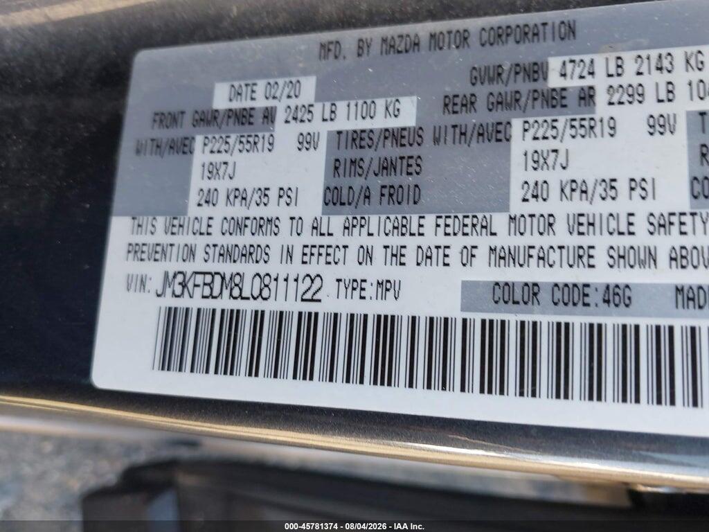 JM3KFBDM8L0811122 2020 MAZDA CX-5 photo no. 9