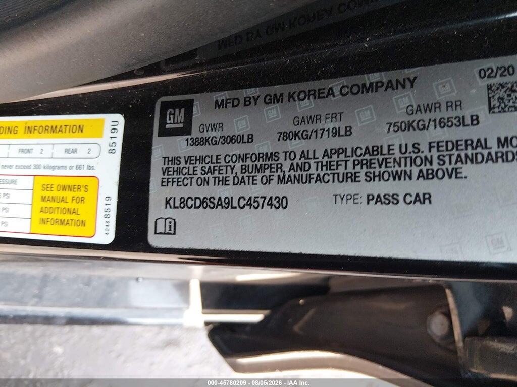 KL8CD6SA9LC457430 2020 CHEVROLET SPARK photo no. 9
