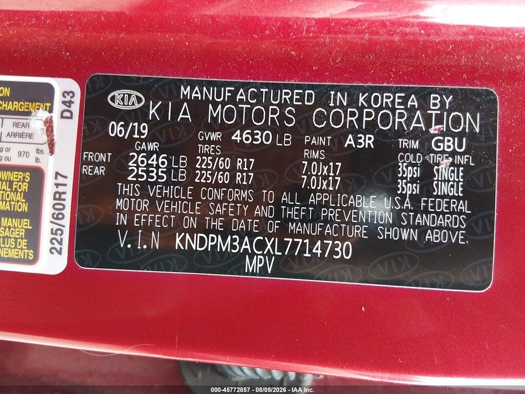 KNDPM3ACXL7714730 2020 KIA SPORTAGE photo no. 9