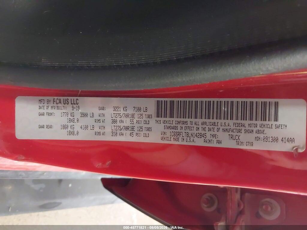 1C6SRFLT8LN142845 2020 RAM 1500 photo no. 9