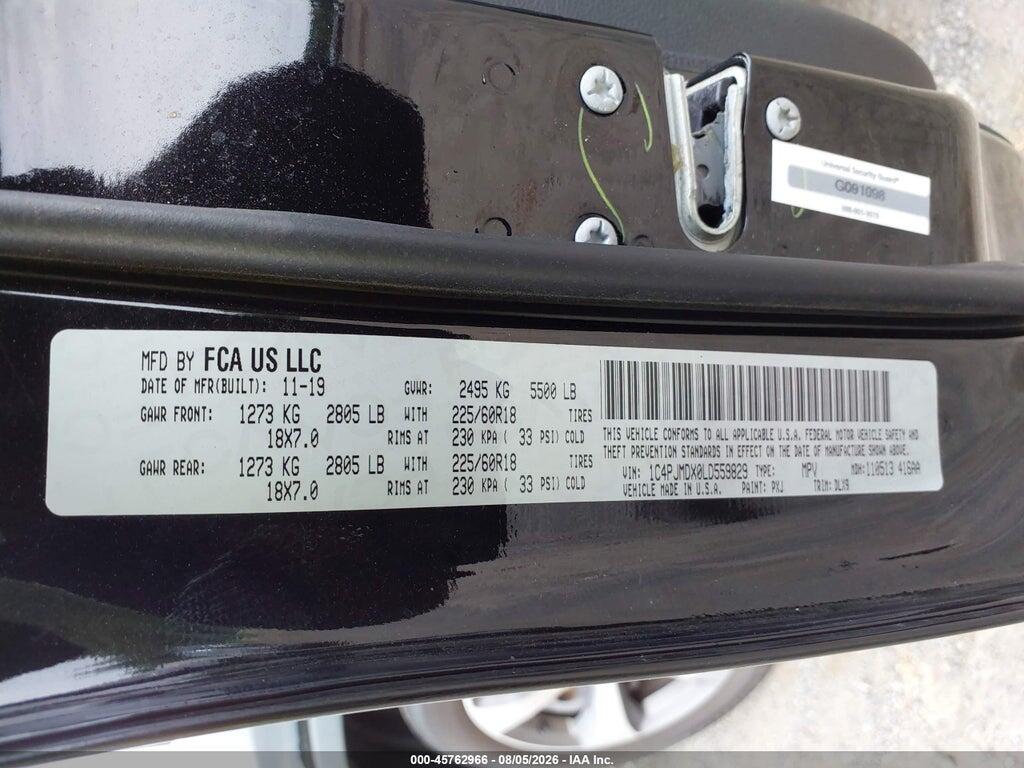 1C4PJMDX0LD559829 2020 JEEP CHEROKEE photo no. 9