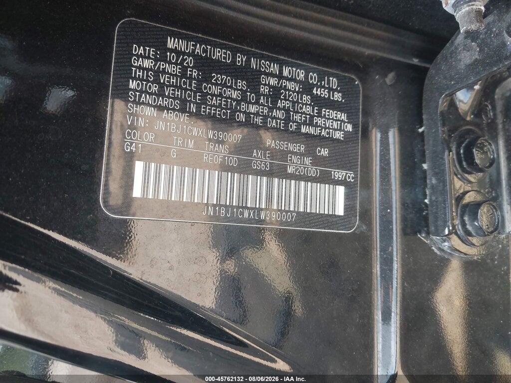 JN1BJ1CWXLW390007 2020 NISSAN ROGUE SPORT photo no. 9