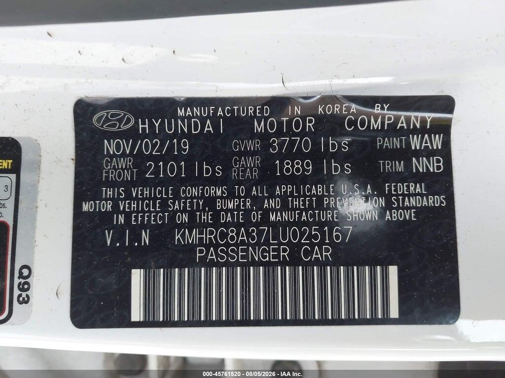KMHRC8A37LU025167 2020 HYUNDAI VENUE photo no. 9