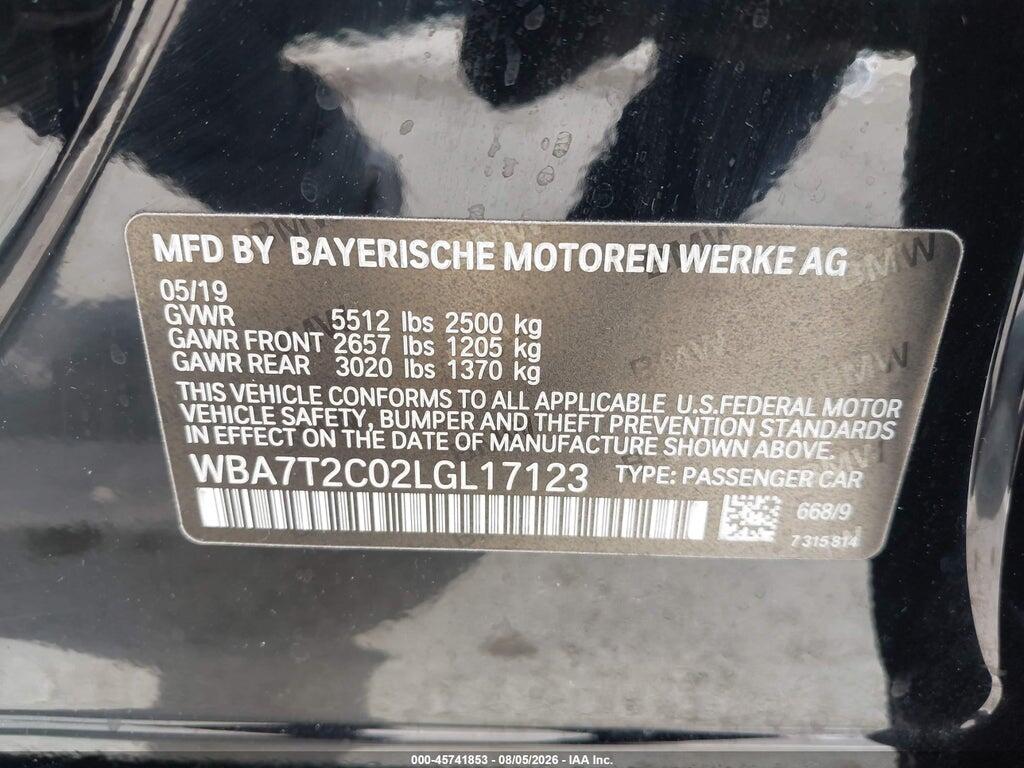 WBA7T2C02LGL17123 2020 BMW 740I photo no. 9