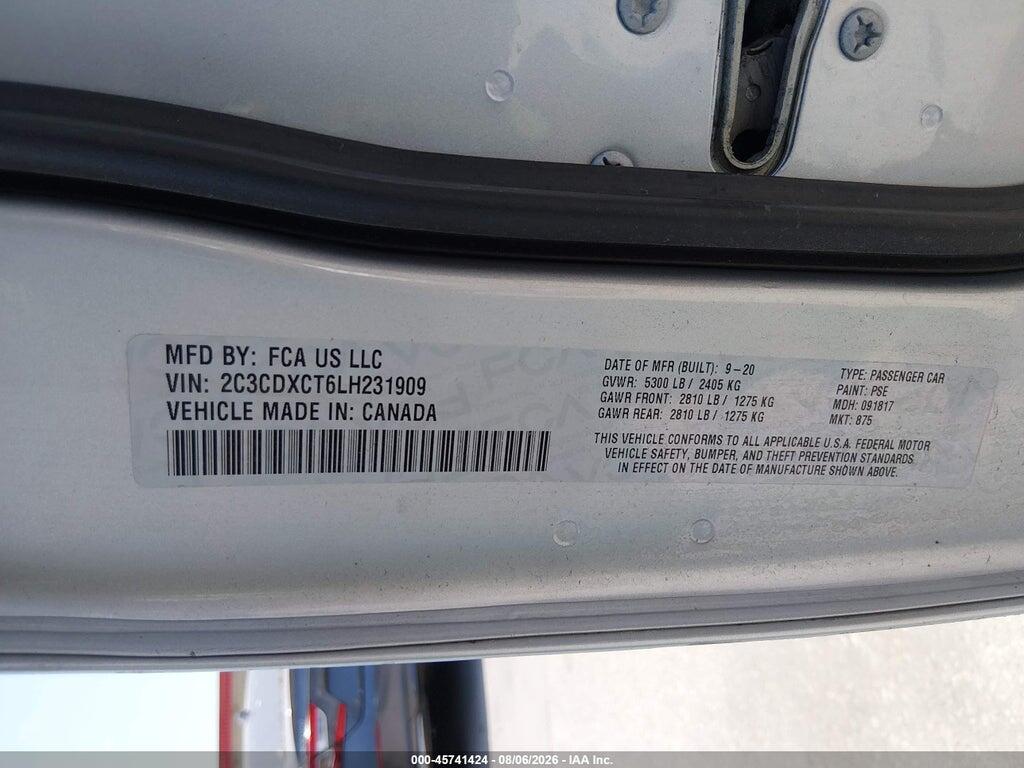 2C3CDXCT6LH231909 2020 DODGE CHARGER photo no. 9