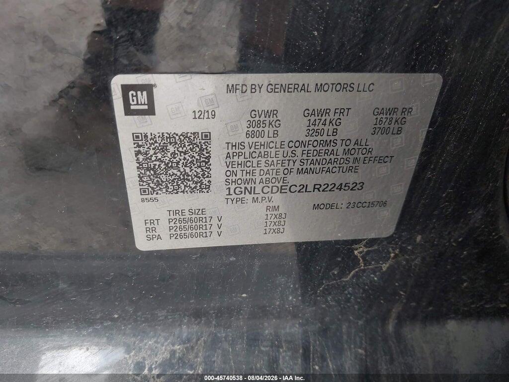 1GNLCDEC2LR224523 2020 CHEVROLET TAHOE photo no. 9