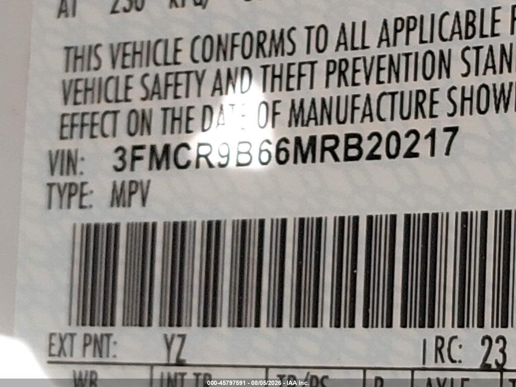3FMCR9B66MRB20217 2021 FORD BRONCO SPORT photo no. 9