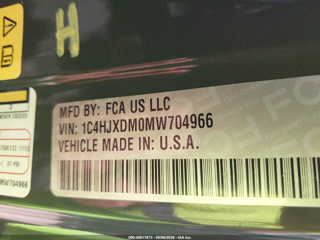 1C4HJXDM0MW704966 2021 JEEP WRANGLER UNLIMITED photo no. 9
