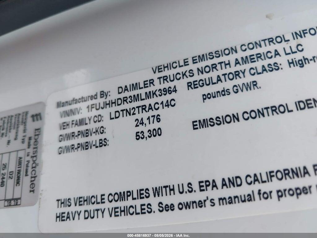 1FUJHHDR3MLMK3964 2021 FREIGHTLINER NEW CASCADIA 126 photo no. 8