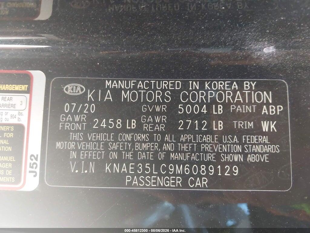 KNAE35LC9M6089129 2021 KIA STINGER photo no. 9