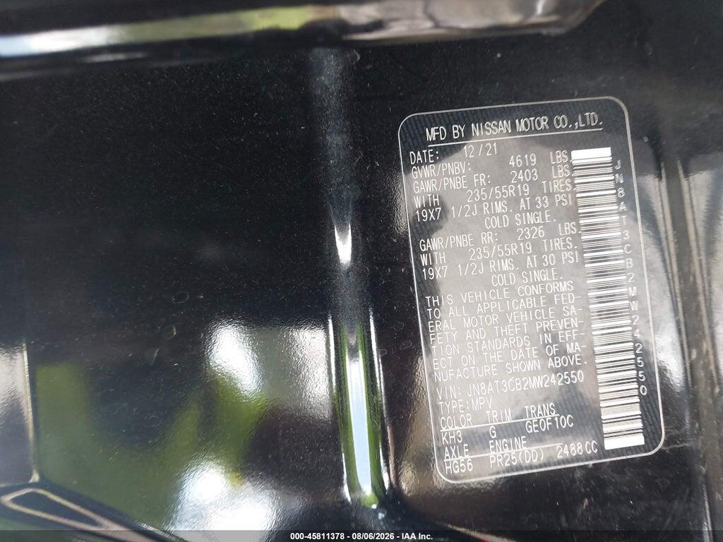 JN8AT3CB2MW242550 2021 NISSAN ROGUE photo no. 9