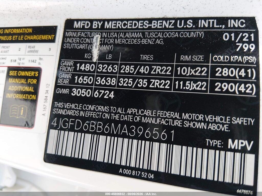 4JGFD6BB6MA396561 2021 MERCEDES-BENZ AMG GLE 53 COUPE photo no. 9