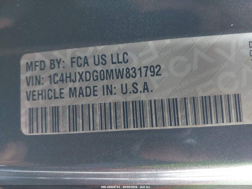 1C4HJXDG0MW831792 2021 JEEP WRANGLER UNLIMITED photo no. 9