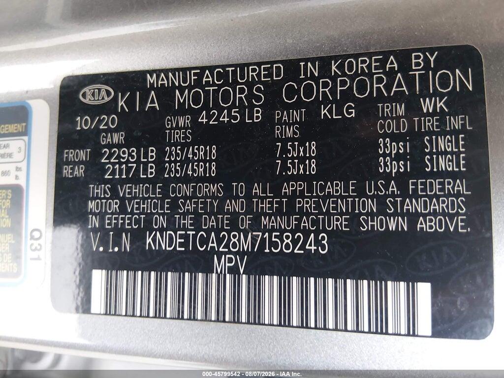 KNDETCA28M7158243 2021 KIA SELTOS photo no. 9