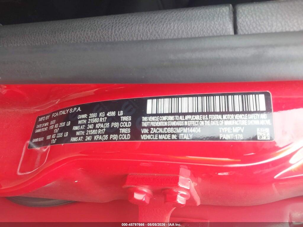 ZACNJDBB2MPM14404 2021 JEEP RENEGADE photo no. 9