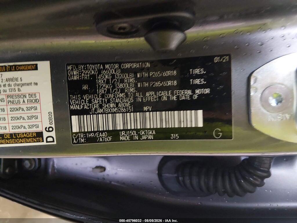 JTJAM7BXXM5286151 2021 LEXUS GX 460 photo no. 9