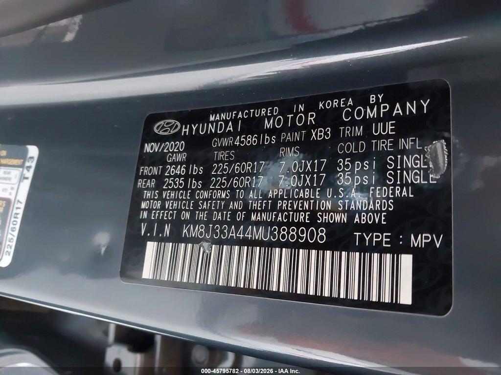 KM8J33A44MU388908 2021 HYUNDAI TUCSON photo no. 9