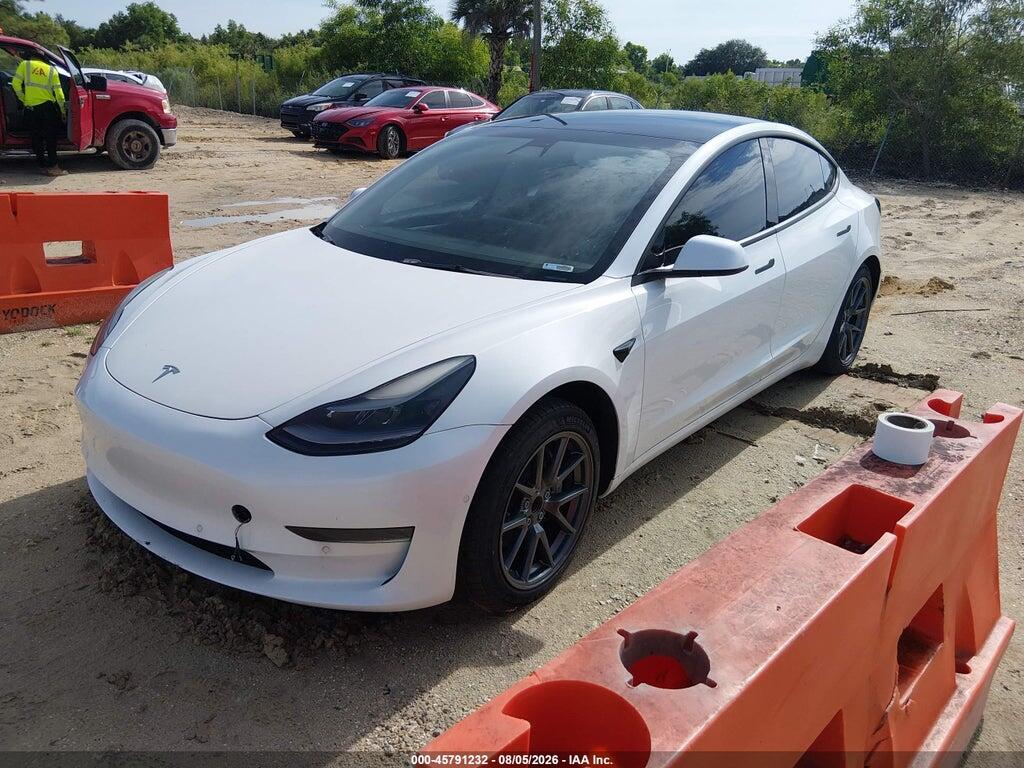 5YJ3E1EA4MF099001 2021 TESLA MODEL 3 photo no. 2