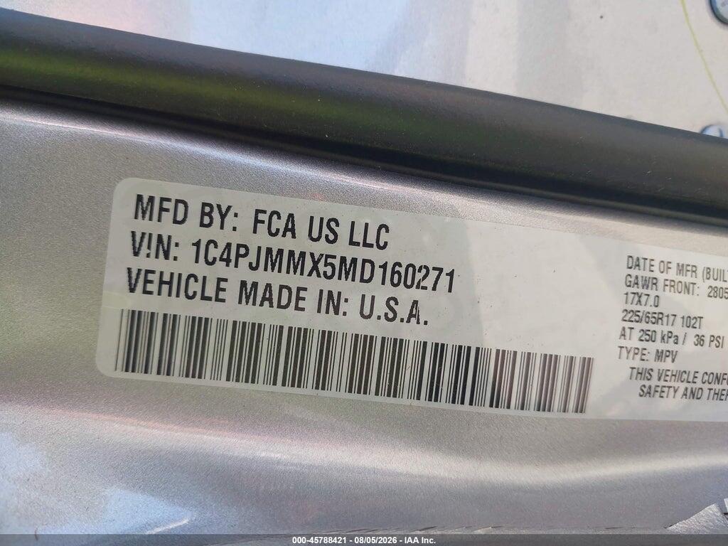 1C4PJMMX5MD160271 2021 JEEP CHEROKEE photo no. 9
