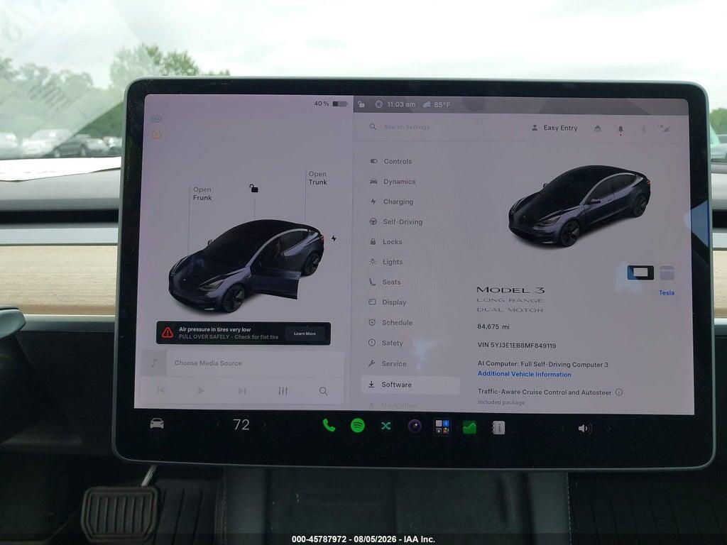 5YJ3E1EB8MF849119 2021 TESLA MODEL 3 photo no. 7