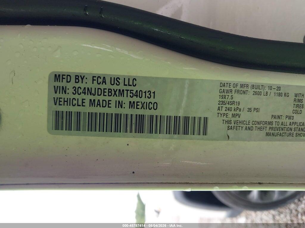 3C4NJDEBXMT540131 2021 JEEP COMPASS photo no. 9