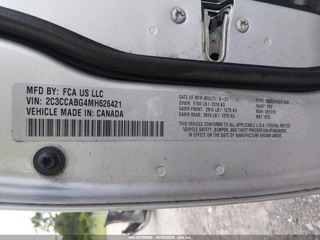 2C3CCABG4MH626421 2021 CHRYSLER 300 photo no. 9