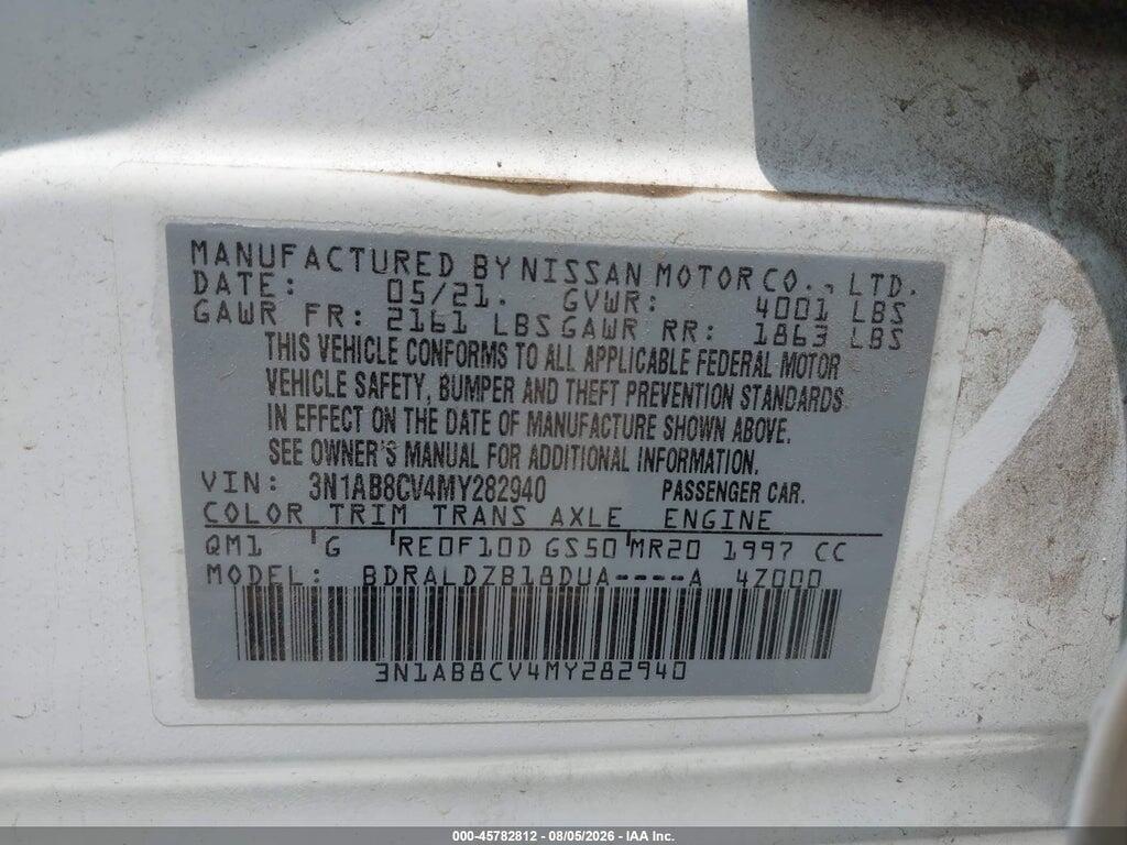 3N1AB8CV4MY282940 2021 NISSAN SENTRA photo no. 9