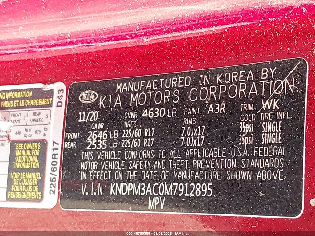 KNDPM3AC0M7912895 2021 KIA SPORTAGE photo no. 9