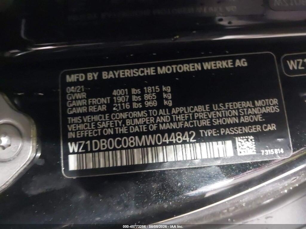 WZ1DB0C08MW044842 2021 TOYOTA GR SUPRA photo no. 9