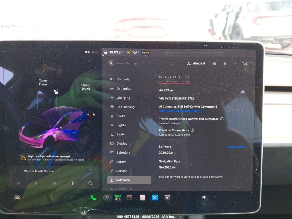 5YJ3E1EC9MF913712 2021 TESLA MODEL 3 photo no. 7