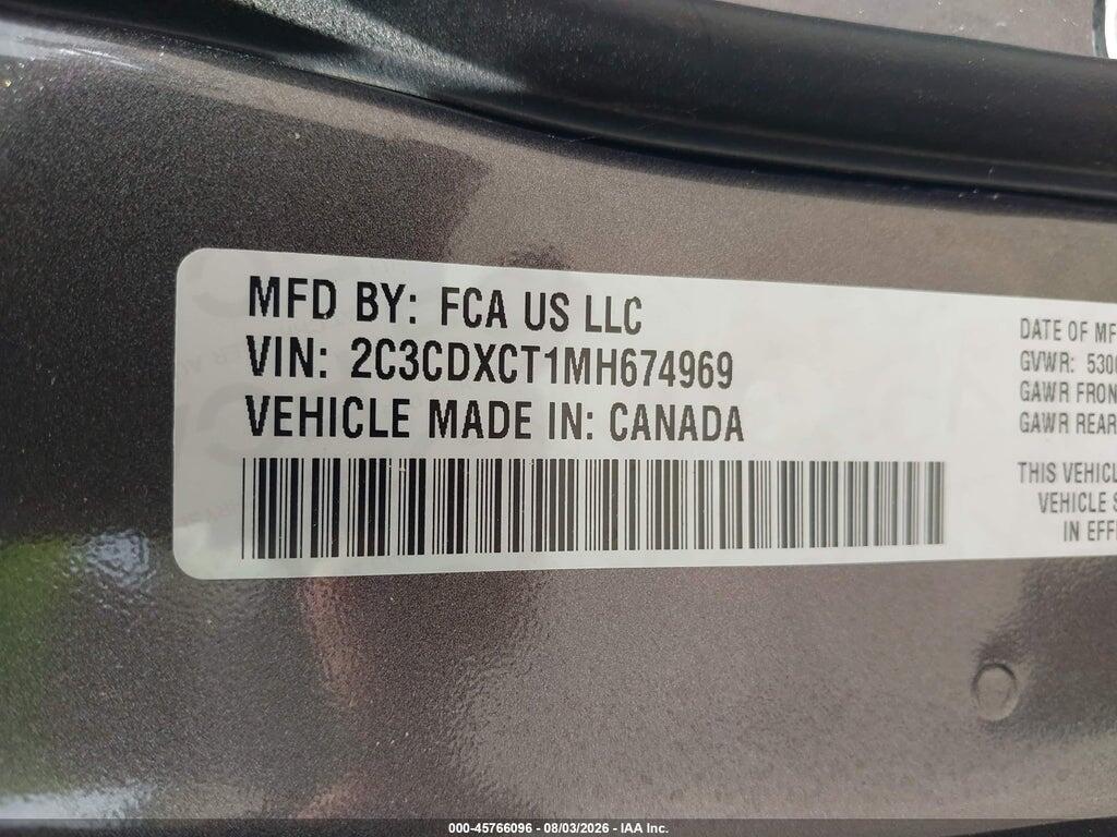 2C3CDXCT1MH674969 2021 DODGE CHARGER photo no. 9