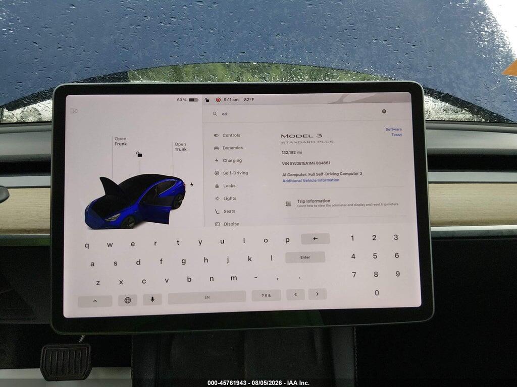 5YJ3E1EA1MF084861 2021 TESLA MODEL 3 photo no. 7