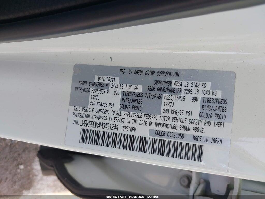 JM3KFBDM4M0431244 2021 MAZDA CX-5 photo no. 9