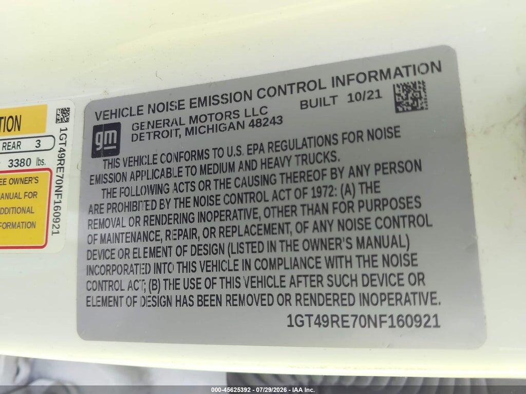 1GT49RE70NF160921 2022 GMC SIERRA 2500HD photo no. 8