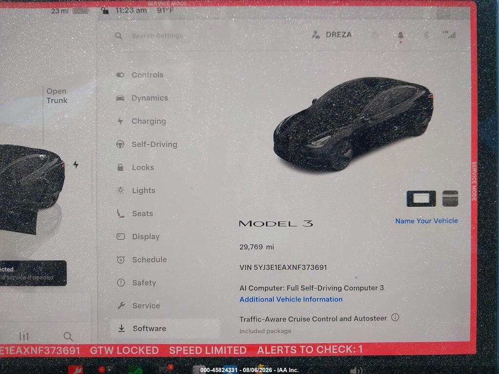 5YJ3E1EAXNF373691 2022 TESLA MODEL 3 photo no. 7