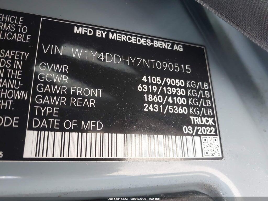 W1Y4DDHY7NT090515 2022 MERCEDES-BENZ SPRINTER 2500 photo no. 9
